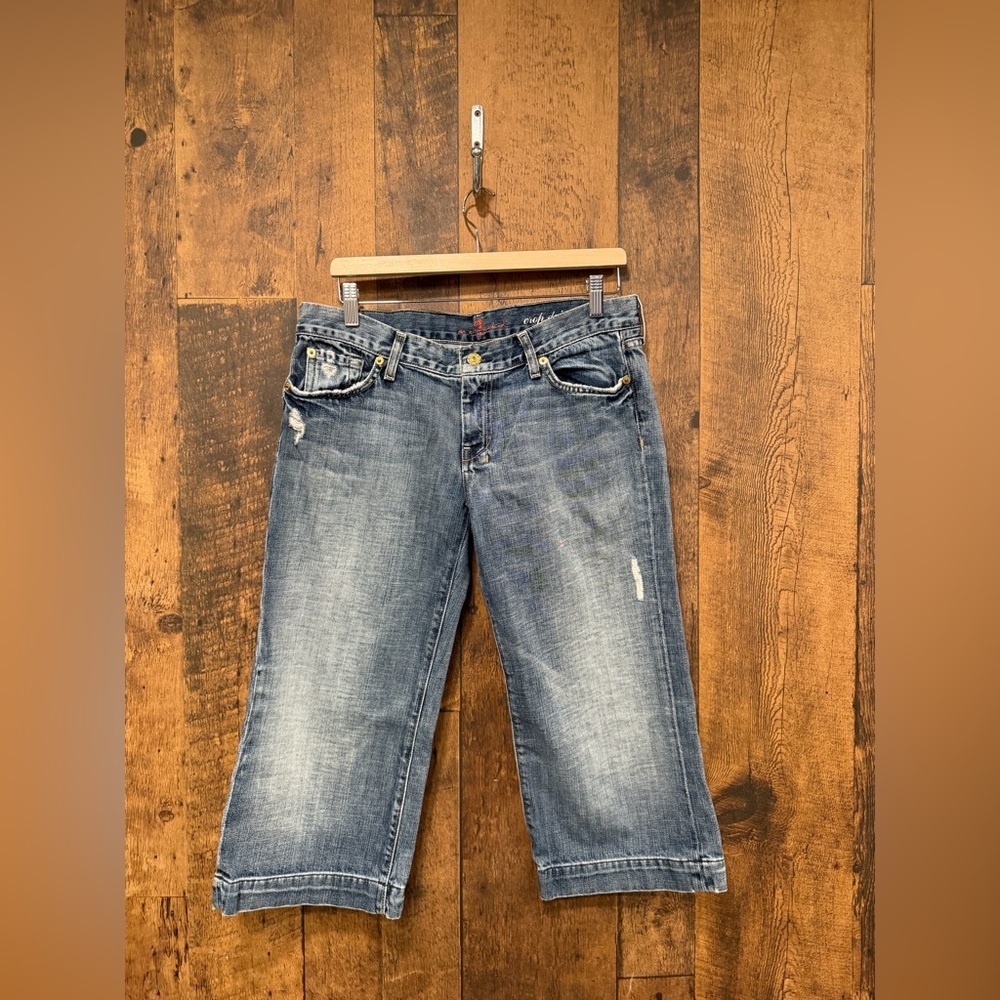 7 for all mankind dojo crop jean pants size 32 EUC